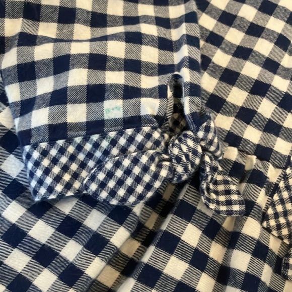 Vineyard Vines navy and white checked flannel dress - Picture 3 of 5